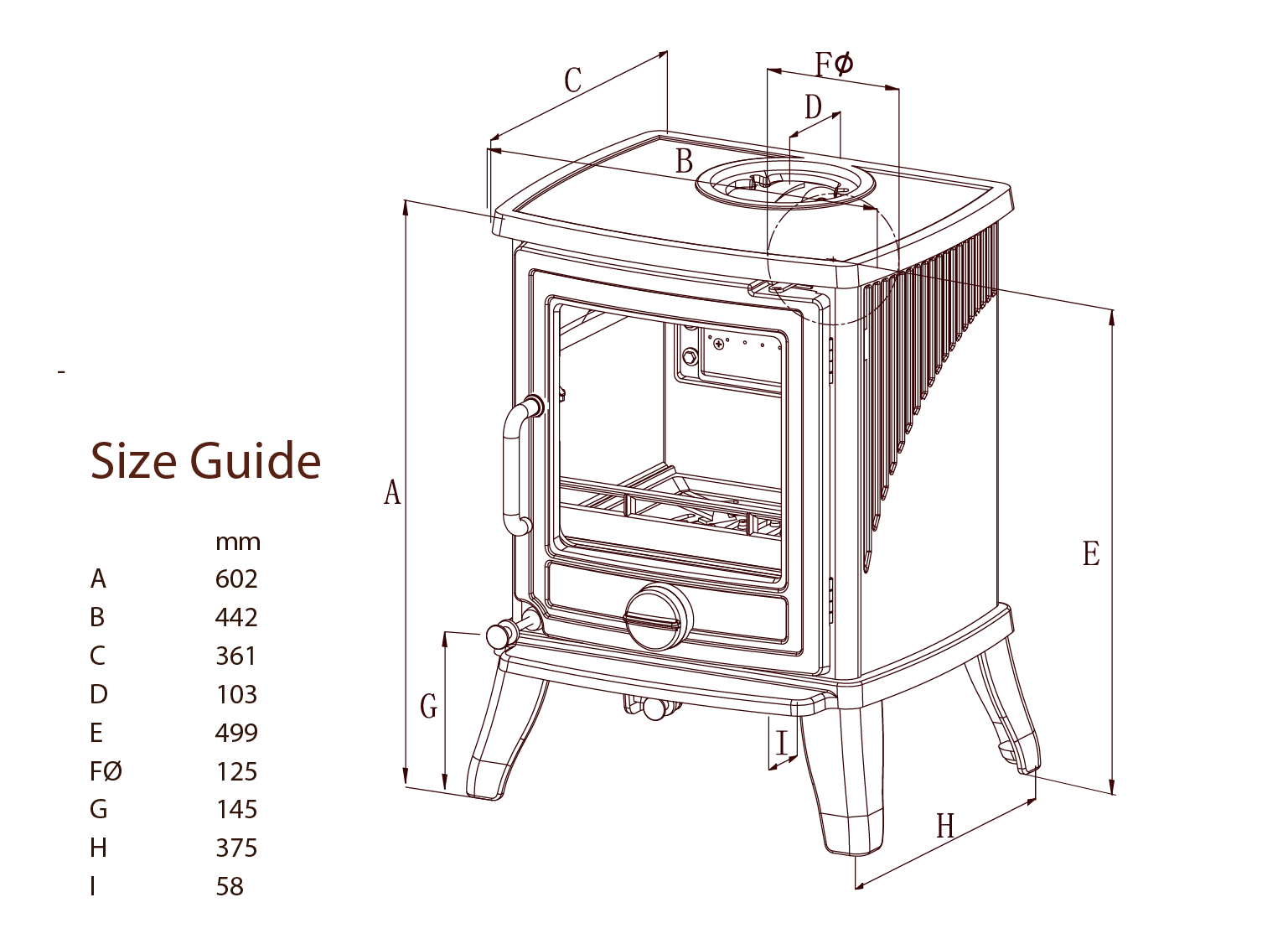 Newman Vista Panoramica Wood Burning Stove Coeval Fires