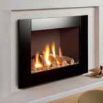 Gas Fire Installation in Kent | Coeval Fires 3 Gas fireplace with modern black frame and realistic flame effect.